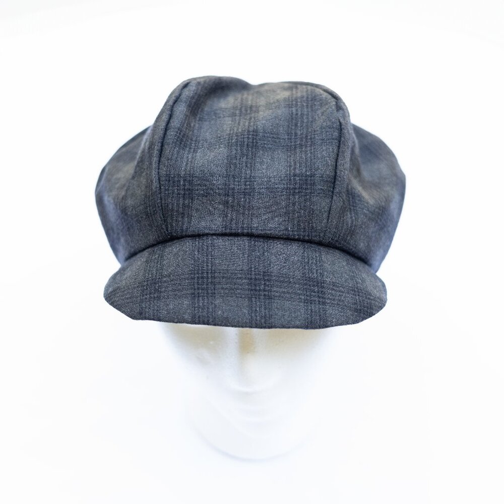 Upcycled Wool and Linen Newsboy Baker Boy Cap